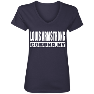 Louis Armstrong Corona NY V-Neck T-Shirt