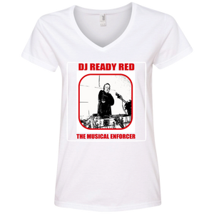 DJ READY RED THE MUSICAL ENFORCER(Rapamania Collection) T-Shirt Ladies' V-Neck T-Shirt