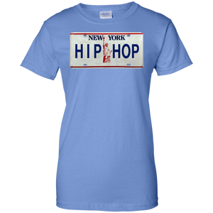 NEW YORK HIP HOP LICENSE PLATE  VINTAGE Ladies' 100% Cotton T-Shirt