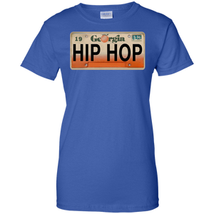 GEORGIA HIP HOP LICENSE PLATE VINTAGE Ladies' 100% Cotton T-Shirt