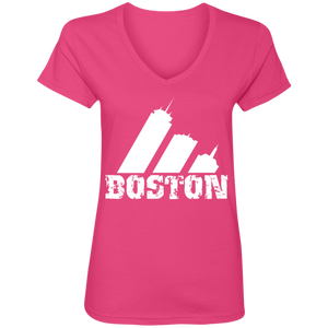 EDO. G (Boston) Ladies' V-Neck T-Shirt