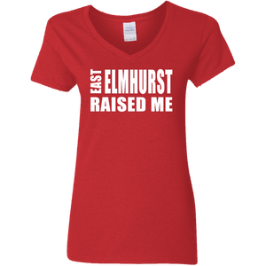 East Elmhurst Raised ME Ladies' 5.3 oz. V-Neck T-Shirt