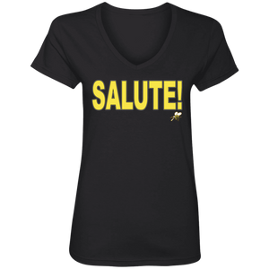 SALUTE! (Busy Bee Collection) Ladies' V-Neck T-Shirt