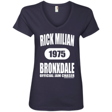 RICK MILIAN BRONXDALE (Rapamania Collection) Ladies' V-Neck T-Shirt