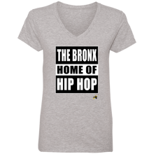 THE BRONX HOME OF HIP HOP (Busy Bee Collection) Ladies' V-Neck T-Shirt