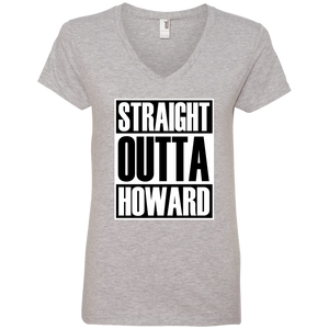 STRAIGHT OUTTA HOWARD Ladies' V-Neck T-Shirt