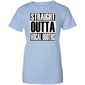 STRAIGHT OUTTA VOCAL BOOTHS Ladies' 100% Cotton T-Shirt