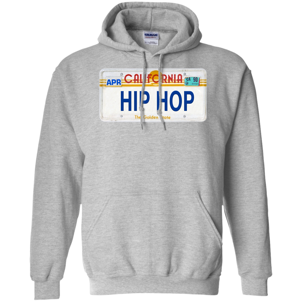 CALIFORNIA HIP HOP LICENSE PLATE VINTAGE Pullover Hoodie 8 oz.