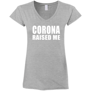 Corona raised me V-Neck T-Shirt