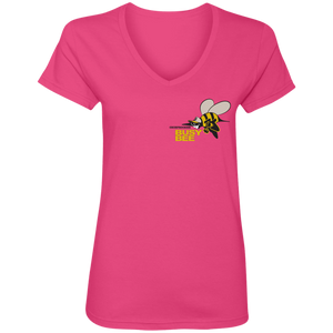 CHIEF  ROCKER BUSY BEE -side logo (Busy Bee Collection) Ladies' V-Neck T-Shirt