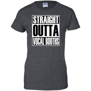 STRAIGHT OUTTA VOCAL BOOTHS Ladies' 100% Cotton T-Shirt