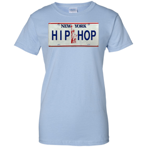 NEW YORK HIP HOP LICENSE PLATE  VINTAGE Ladies' 100% Cotton T-Shirt