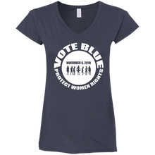 VOTE BLUE Ladies' Fitted Softstyle 4.5 oz V-Neck T-Shirt