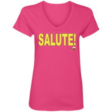 SALUTE! (Busy Bee Collection) Ladies' V-Neck T-Shirt