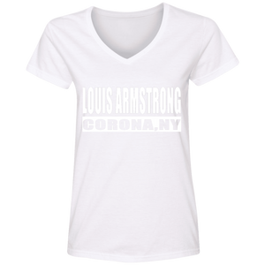 Louis Armstrong Corona NY V-Neck T-Shirt