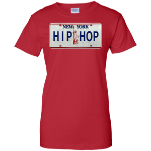 NEW YORK HIP HOP LICENSE PLATE  VINTAGE Ladies' 100% Cotton T-Shirt