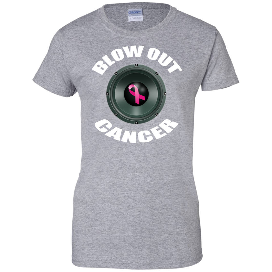 BLOW OUT CANCER Ladies' 100% Cotton T-Shirt