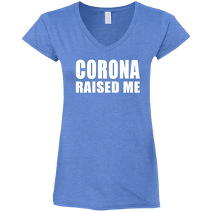 Corona raised me V-Neck T-Shirt