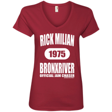 RICK MILIAN BRONXRIVER (Rapamania Collection) Ladies' V-Neck T-Shirt