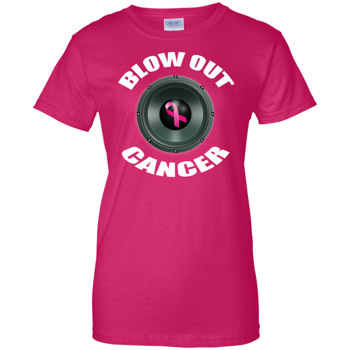 BLOW OUT CANCER Ladies' 100% Cotton T-Shirt