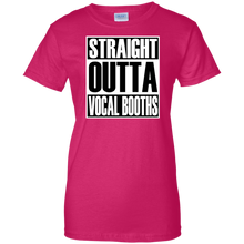 STRAIGHT OUTTA VOCAL BOOTHS Ladies' 100% Cotton T-Shirt