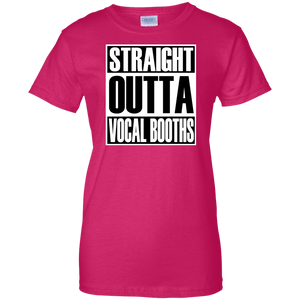 STRAIGHT OUTTA VOCAL BOOTHS Ladies' 100% Cotton T-Shirt