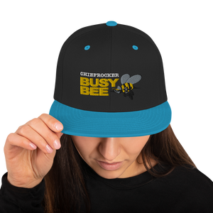 Busy Bee Snapback Hat (white letters