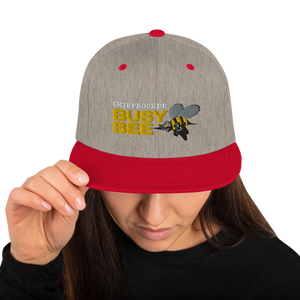 Busy Bee Snapback Hat (white letters