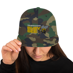 Busy Bee Snapback Hat (white letters