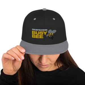 Busy Bee Snapback Hat (white letters