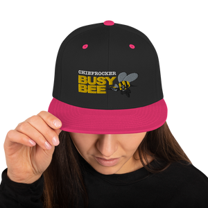 Busy Bee Snapback Hat (white letters