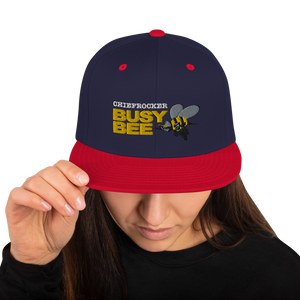 Busy Bee Snapback Hat (white letters